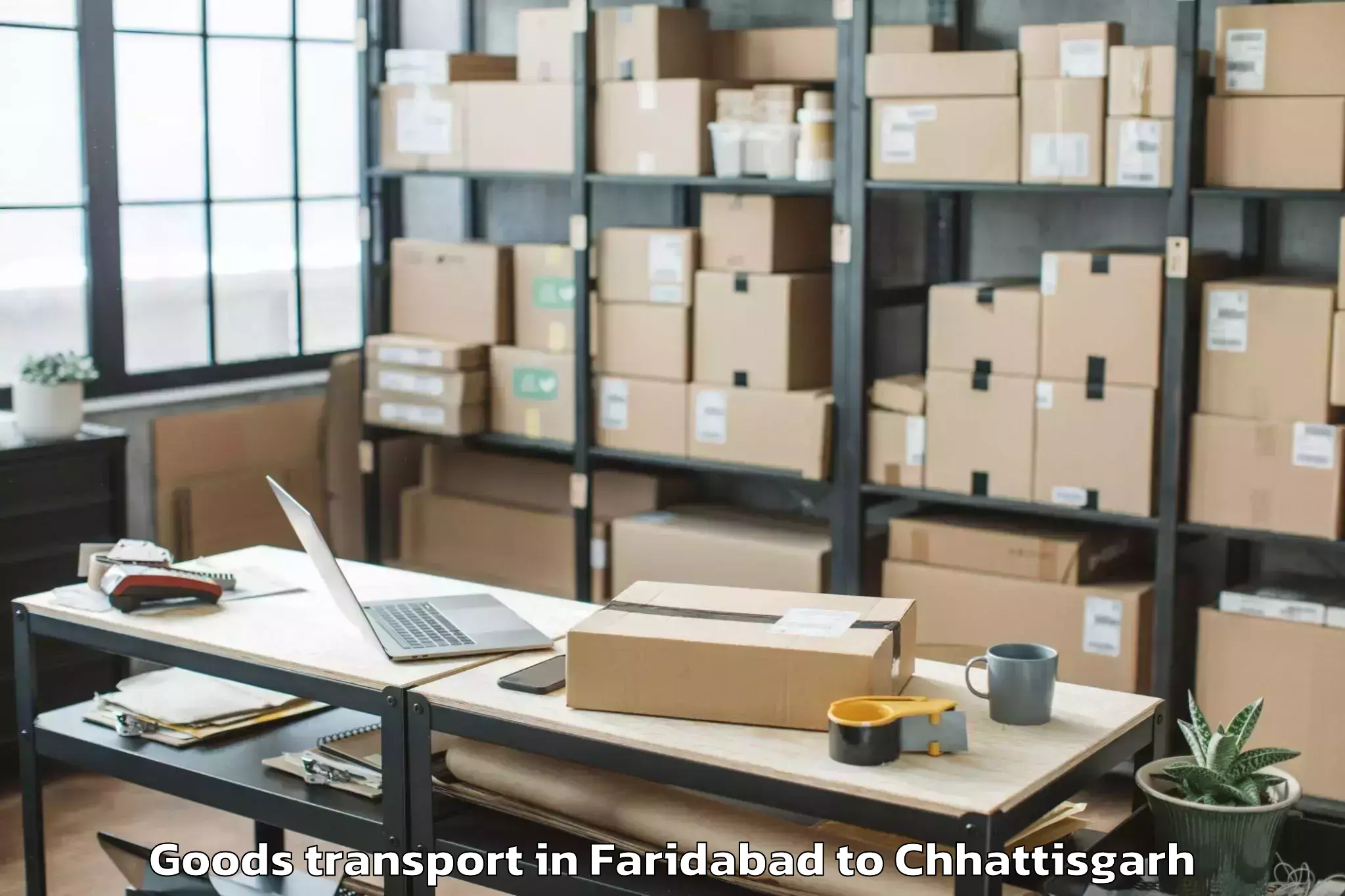 Reliable Faridabad to Mainpat Goods Transport